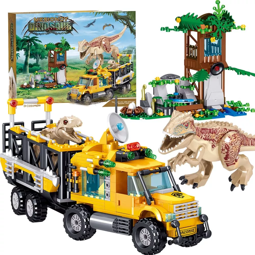 Mesiondy Dinosaurs Building Blocks Set for Kids, Multicolored, 546 pcs