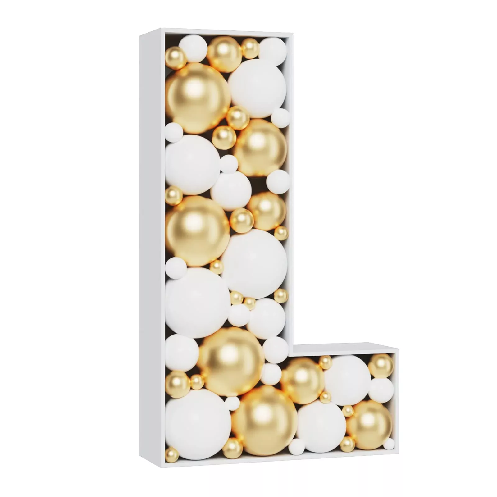 MEYSIMOON 3ft Mosaic Balloon Letter Frame - White Party Decoration
