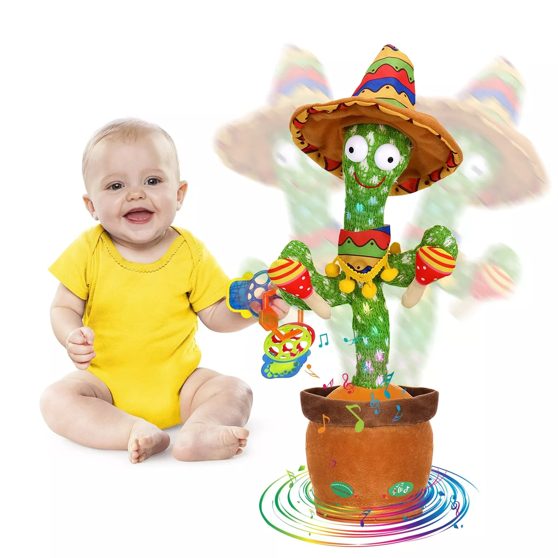 Miaodam Talking Cactus Dancing Cactus Toy For Baby Toddler, Singing Ca