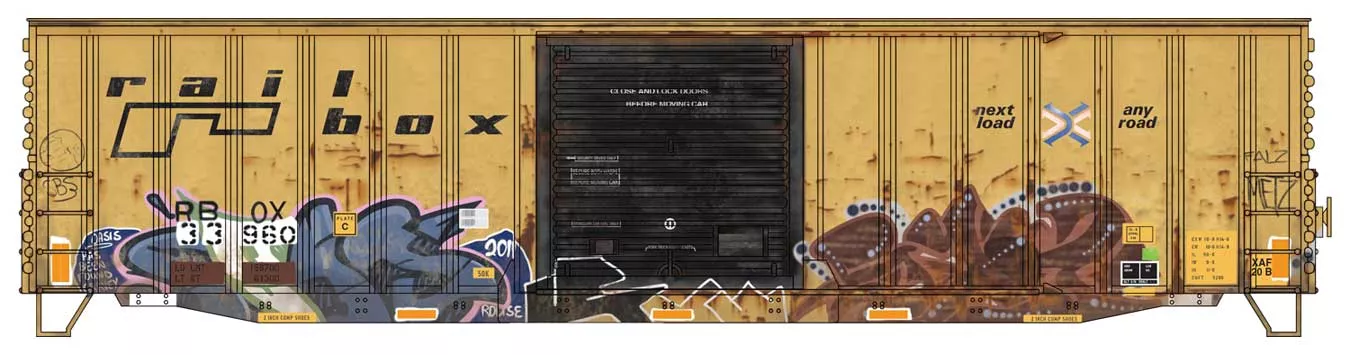 Micro-Trains 5600 003 HO Scale ACF Boxcar Kit (Weathered) Railbox 33960