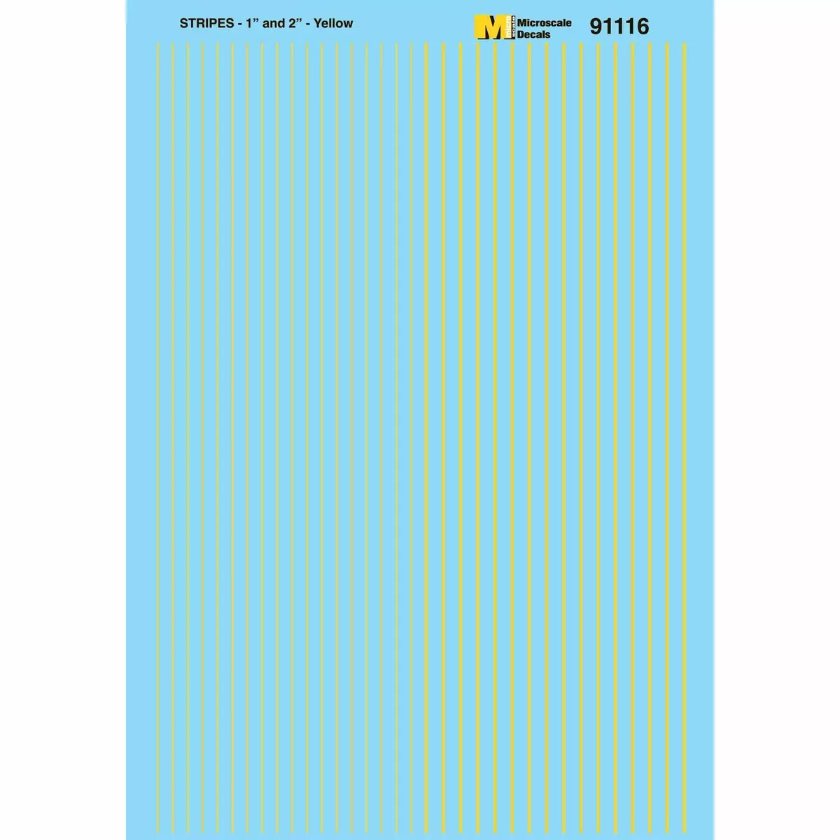 Microscale 91116 1" and 2" Yellow Striping
