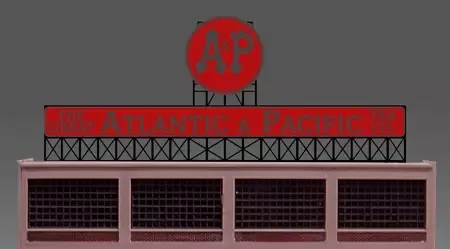 Miller Engineering 880151 Large Atlantic & Pacific A&P Tea Animated Neon Billboard