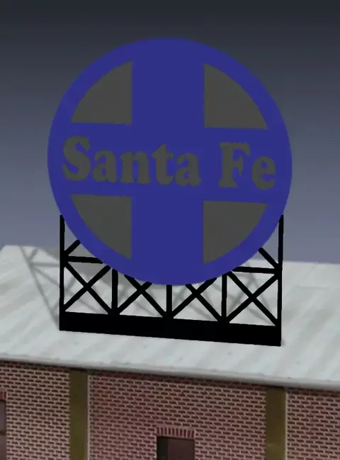 Miller Engineering 880551 Large Santa Fe Animated Neon Billboard
