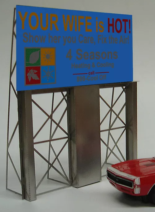 Miller Engineering 881001 Large Four Seasons Heating & Cooling Animated Neon Billboard