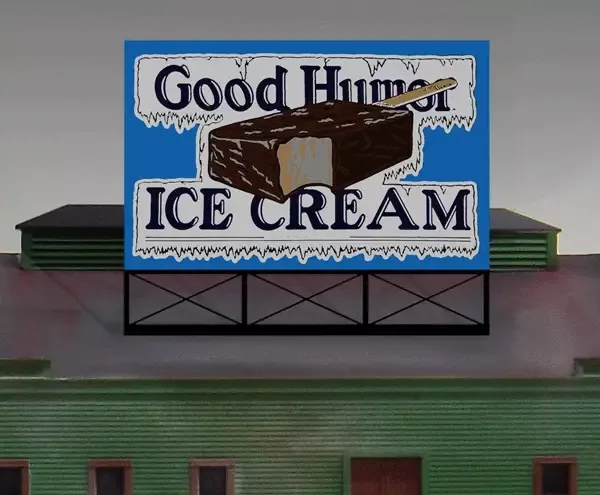 Miller Engineering 881501 Large Good Humor Ice Cream Neon Rooftop Billboard