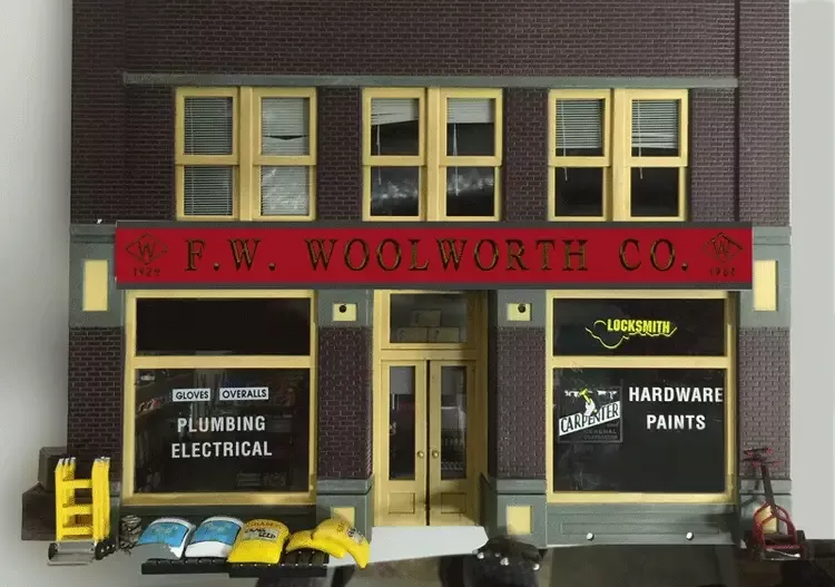 Miller Engineering 882001 Large Woolworth Animated Neon Rooftop Billboard