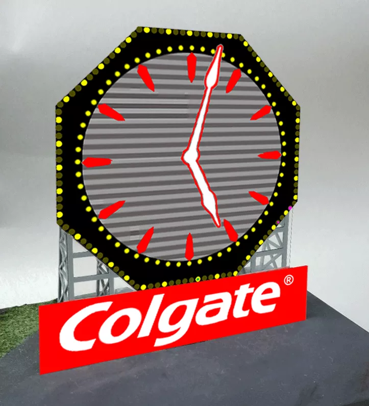 Miller Engineering 883251 Large Colgate Clock Animated Neon Billboard