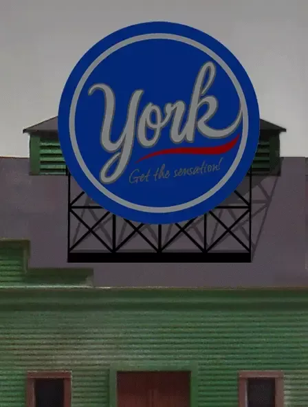 Miller Engineering 883351 Large York Peppermint Pattie Animated Neon Billboard