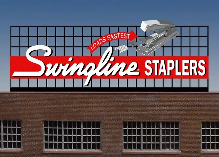 Miller Engineering 883401 Large Swingline Staplers Animated Neon Billboard