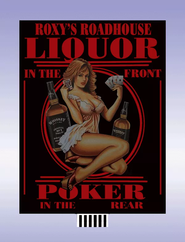 Miller Engineering 886551 Roxy's Roadhouse Large Animated Neon Billboard