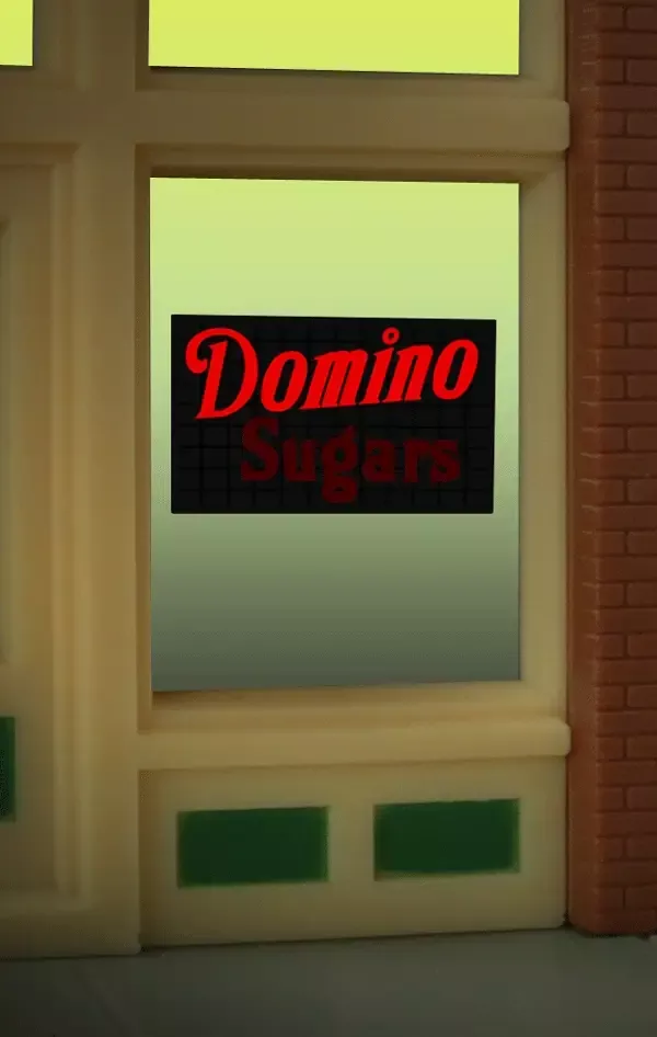 Miller Engineering 9020 Domino Sugar Flashing Neon Window Sign