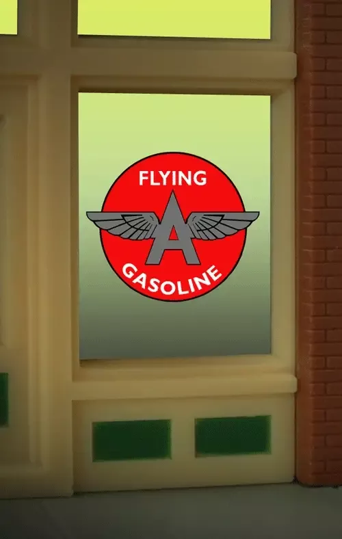 Miller Engineering 9035 Tidewater Flying A Gasoline Flashing Neon Window Sign