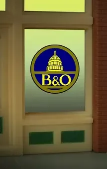 Miller Engineering 9060 Baltimore & Ohio B&O Flashing Neon Window Sign