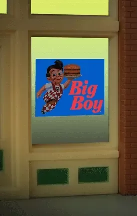 Miller Engineering 9080 Big Boy Flashing Neon Window Sign