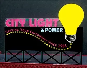 Miller Engineering 9282 City Light & Power Medium Animated Neon Billboard