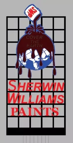 Miller Engineering 9981 Sherwin Williams Cover The Earth Medium Animated Neon Billboard