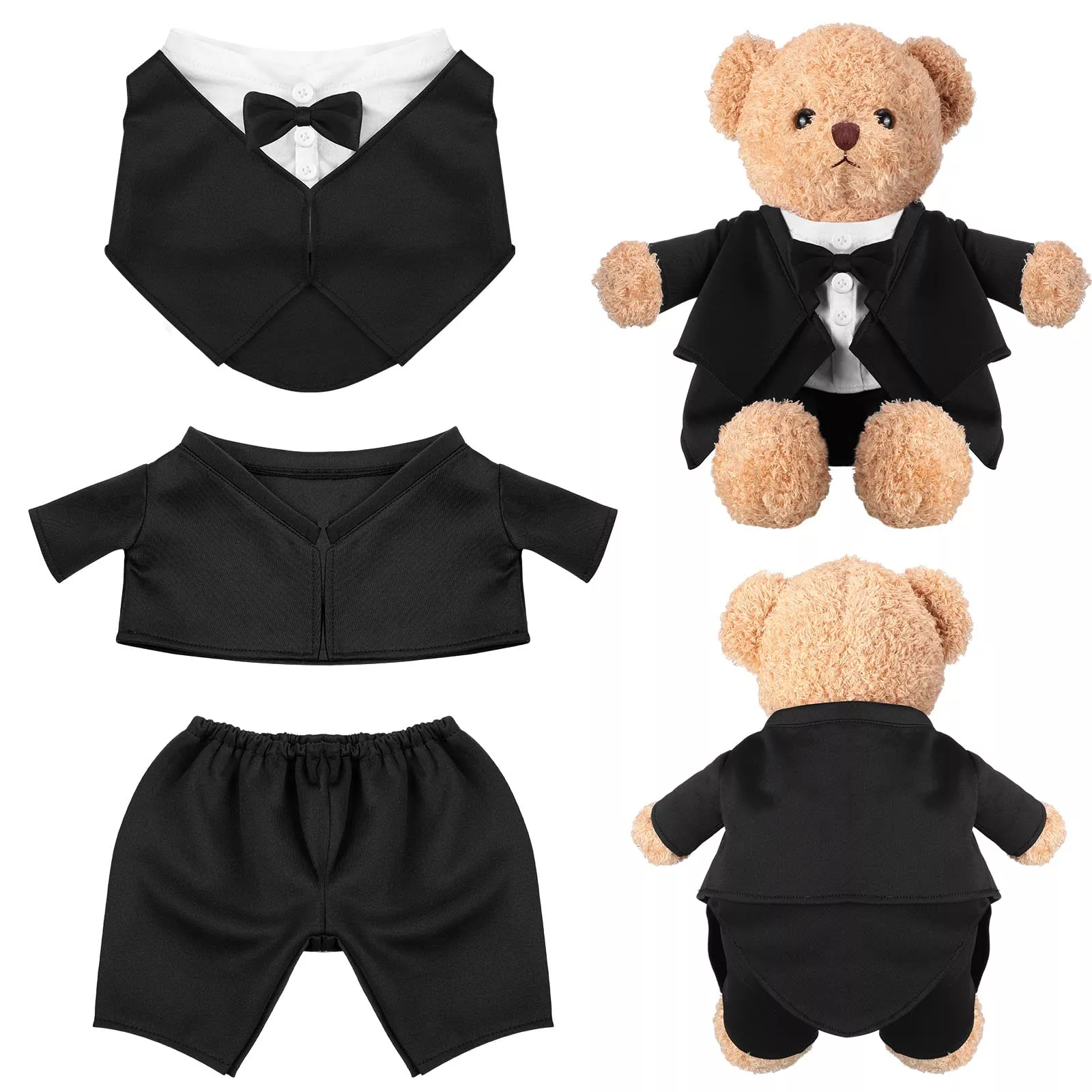 Minatee Bear Clothes Set for 13-15 Inch Stuffed Bears, Polyester