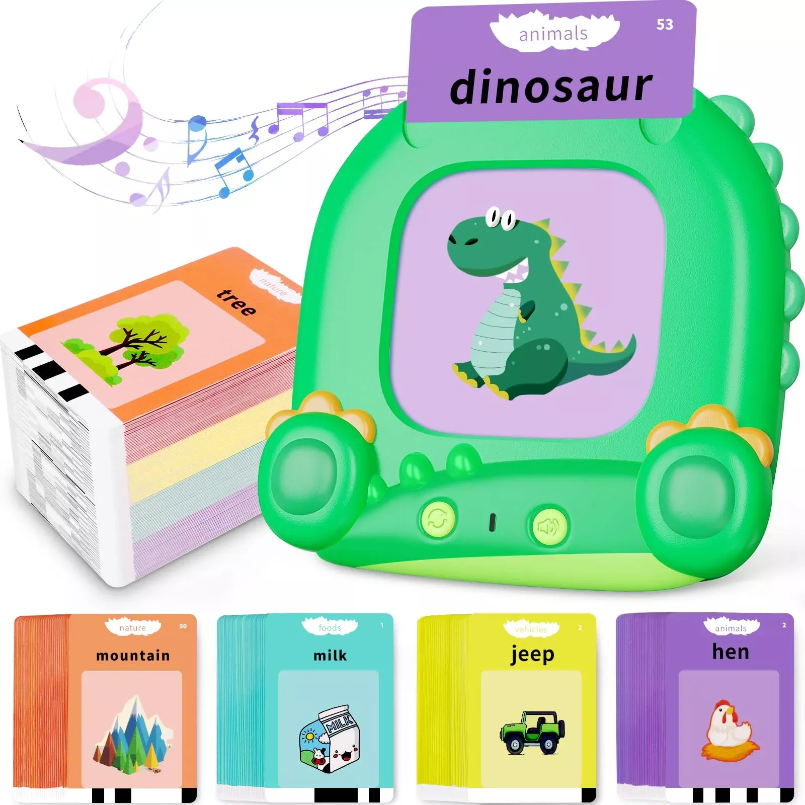 MindPal Talking Flash Cards for Toddlers, Pocket-sized, 224 Words