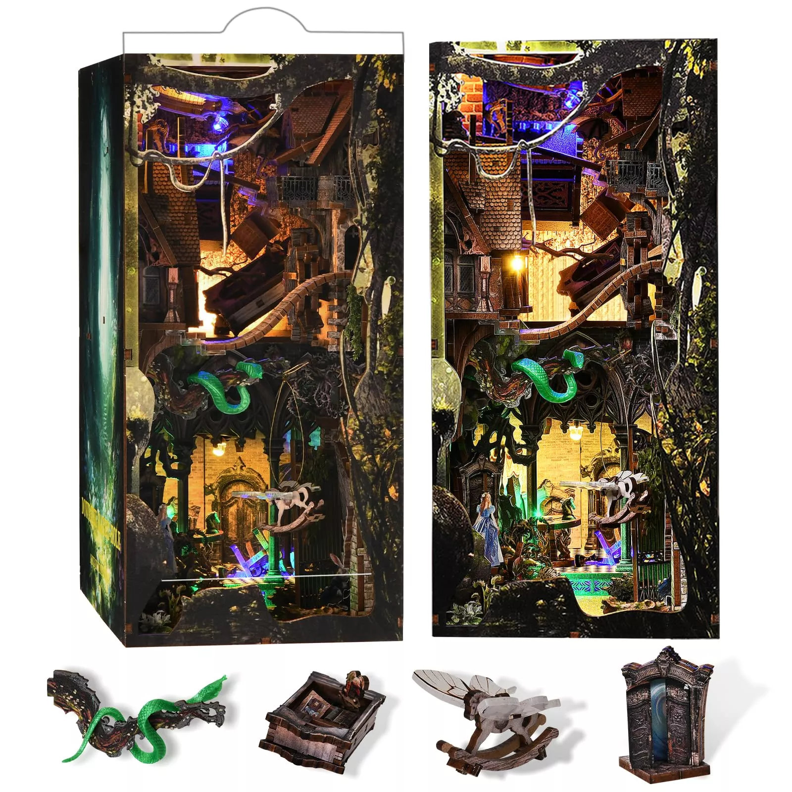 MiniCity Book Nook Kit - Art Nouveau Design - 4.3x7x9