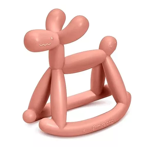 MIRALOOP Teething Toy - Food Grade Silicone Rocking Teether for Babies