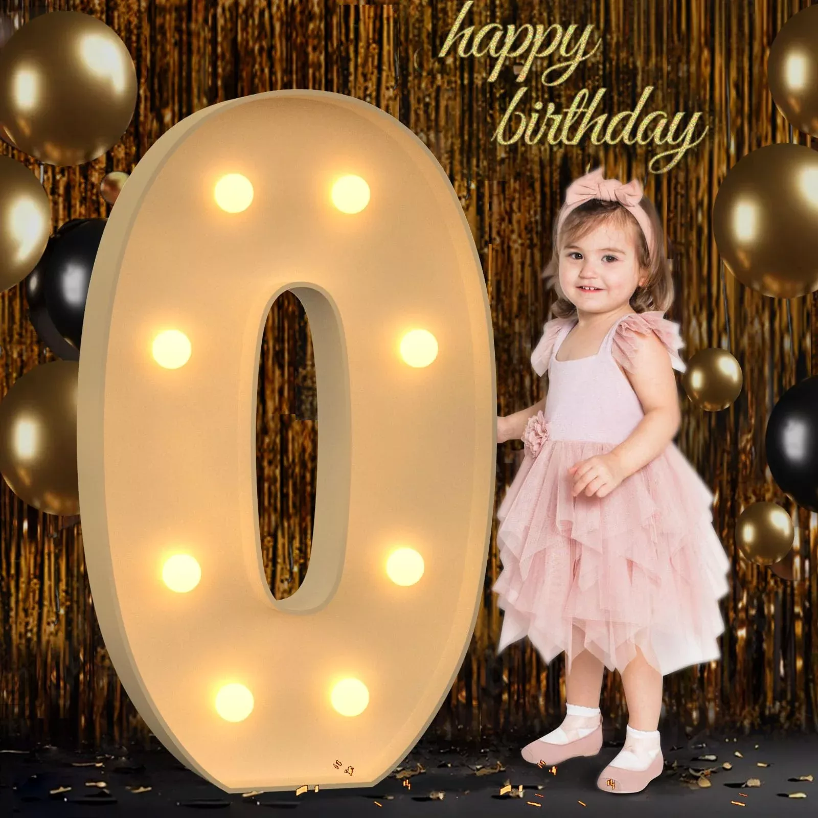 Mixifox 3FT Marquee Number 0 - DIY Party Decor Foam Board