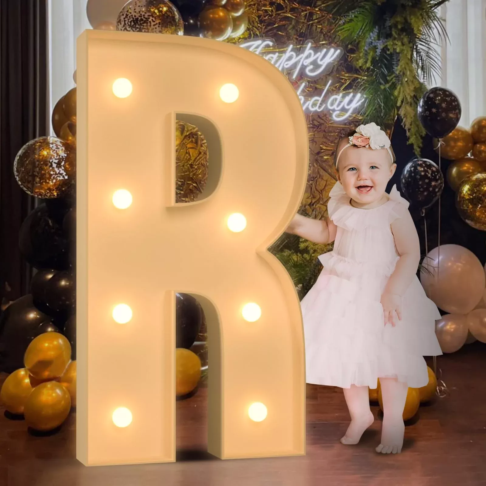 Mixifox Light Up Letters for Party Decoration 3FT Letter R