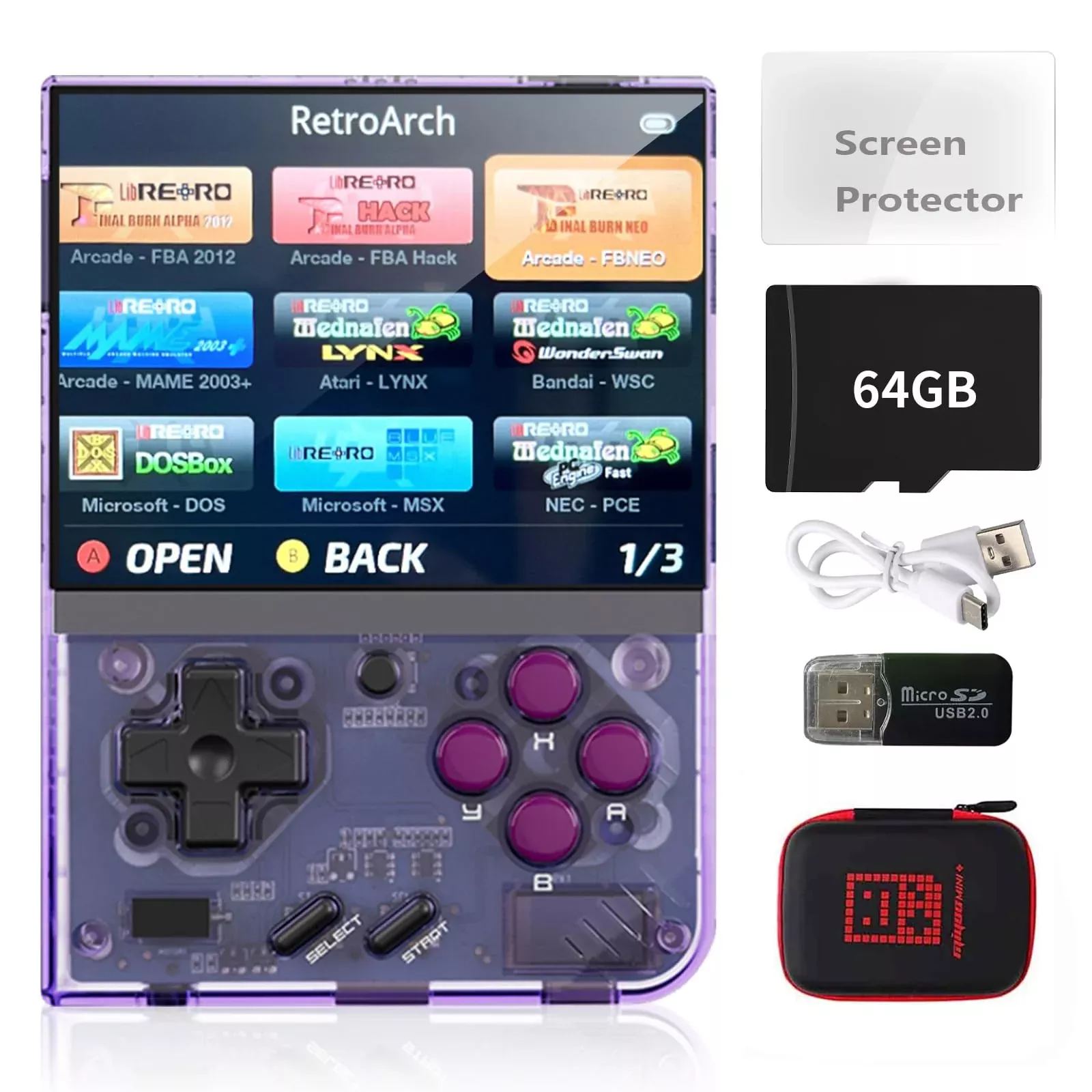 Miyoo Mini Plus Retro Game Console,3.5 Inch Ips Classic System Retro V