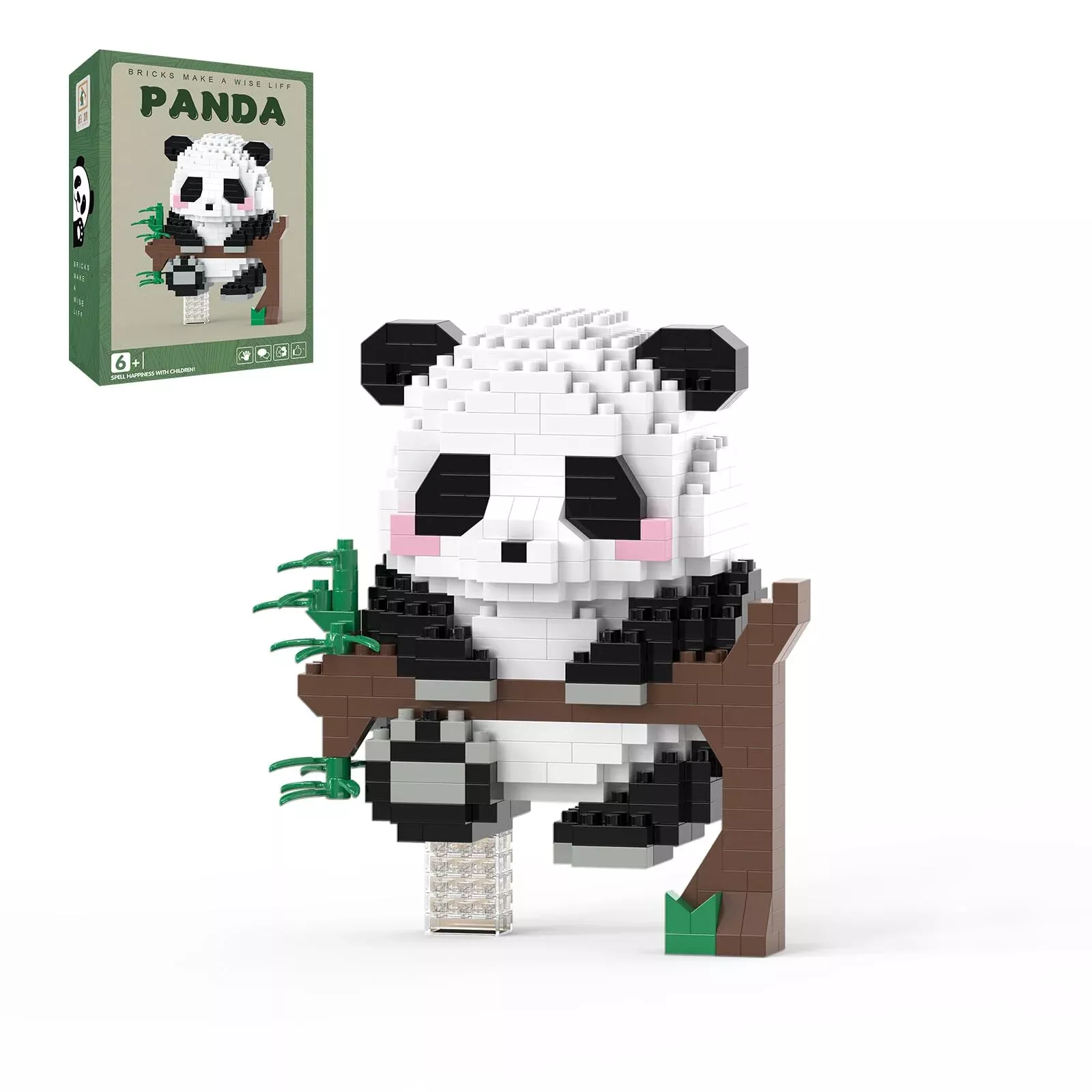 Mjddja Mini Building Blocks- Hanging Panda, Party Favors- Micro Blocks