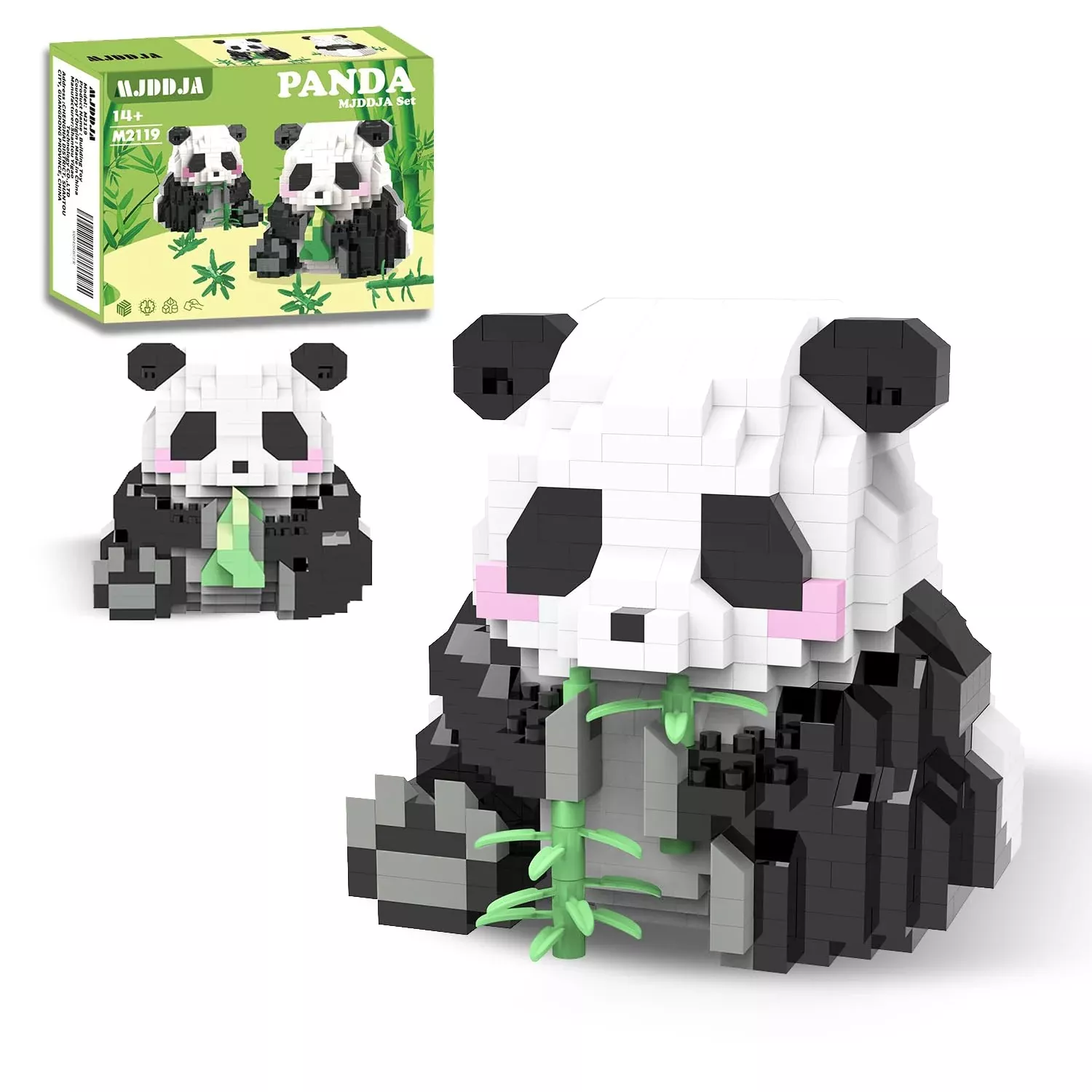 Mjddja Mini Panda Building Blocks, 2 In 1, Party Favors- Micro Blocks