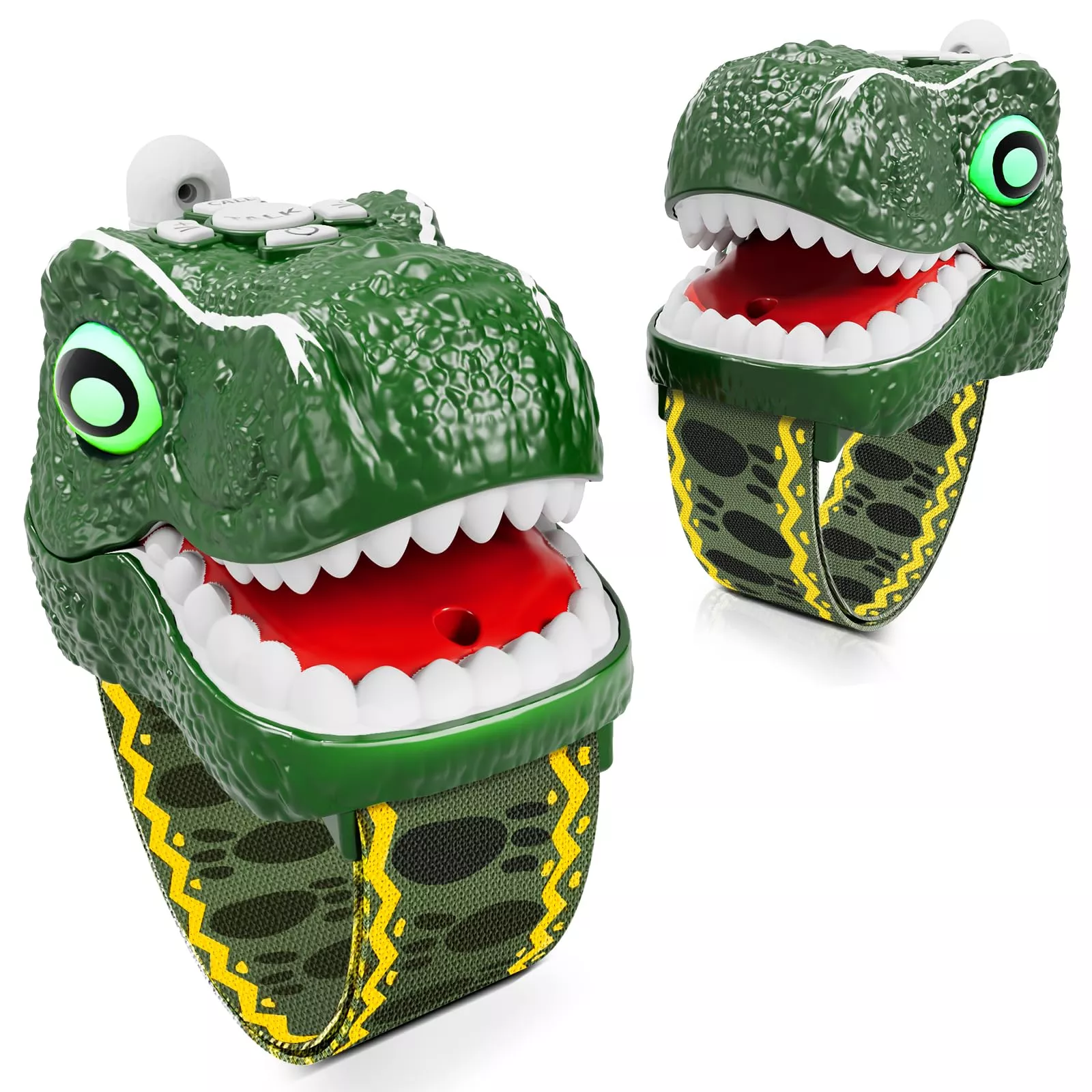 MLDKA Dinosaur Walkie Talkies for Kids, Green, 2 Pack, Adventure Use