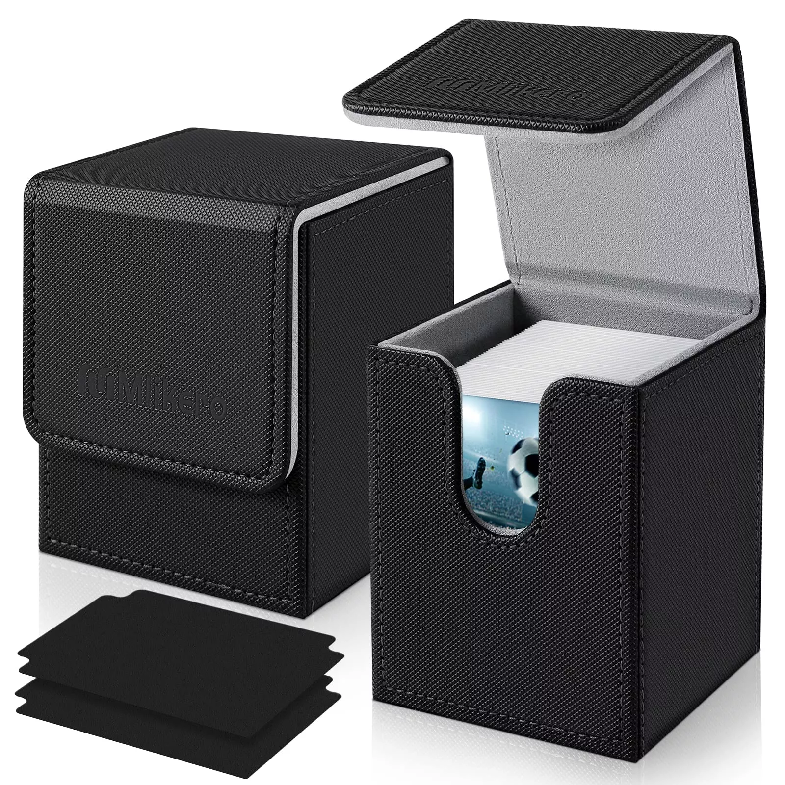 Mlikero Card Deck Box for TCG/MTG, 2 Black Cases,