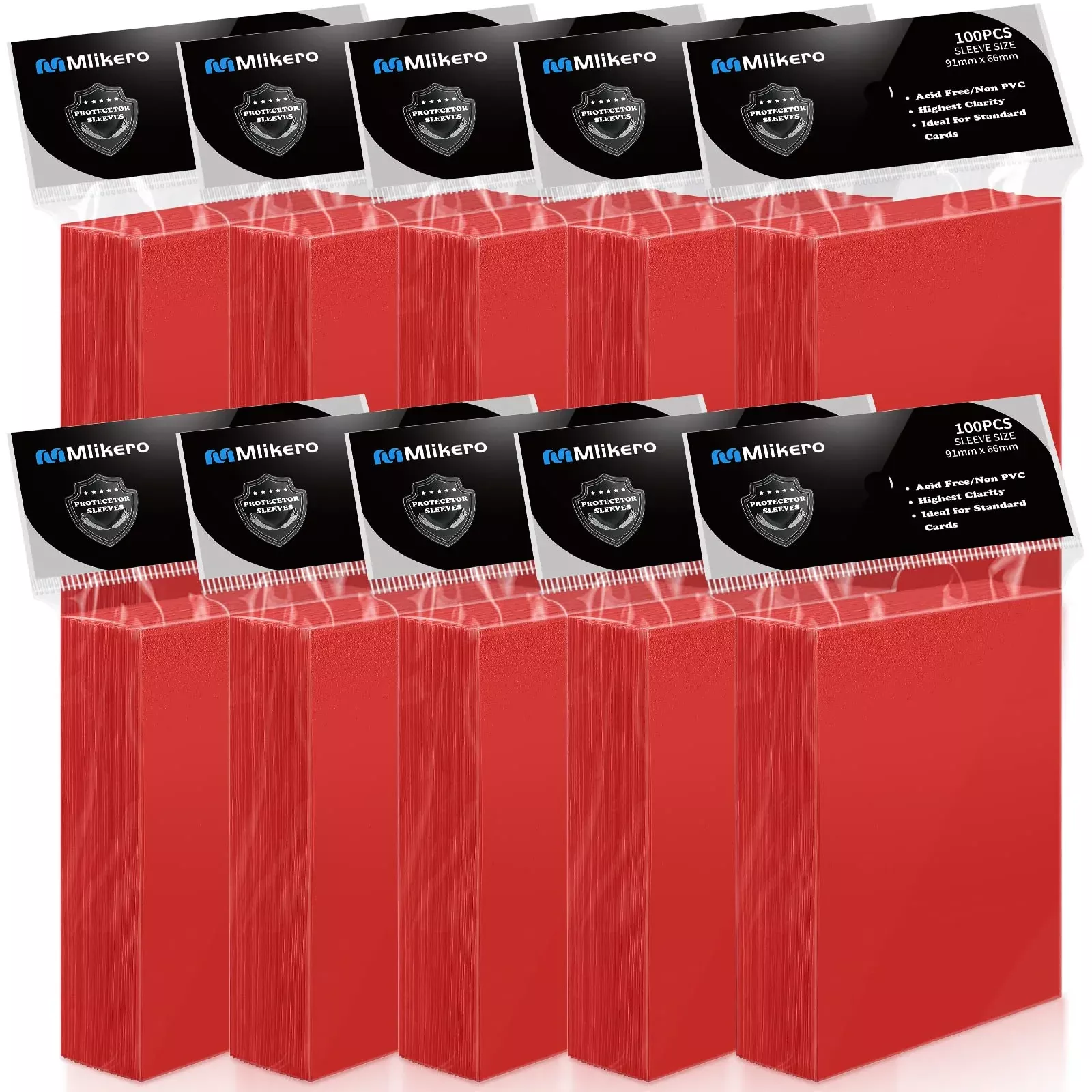 Mlikero Card Sleeves for MTG, Baseball Cards, 1000 Pack, Matte