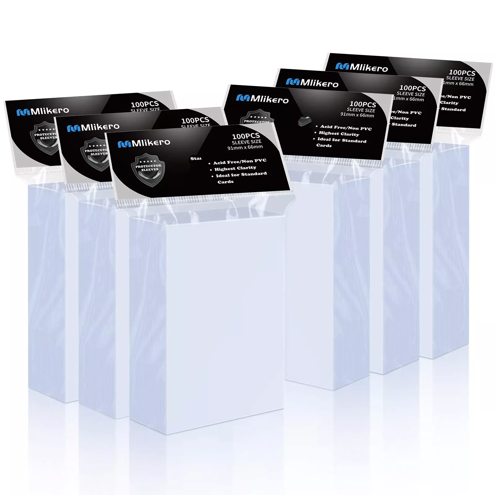 Mlikero Clear Baseball Card Sleeves 600-Count Standard Size Protectors