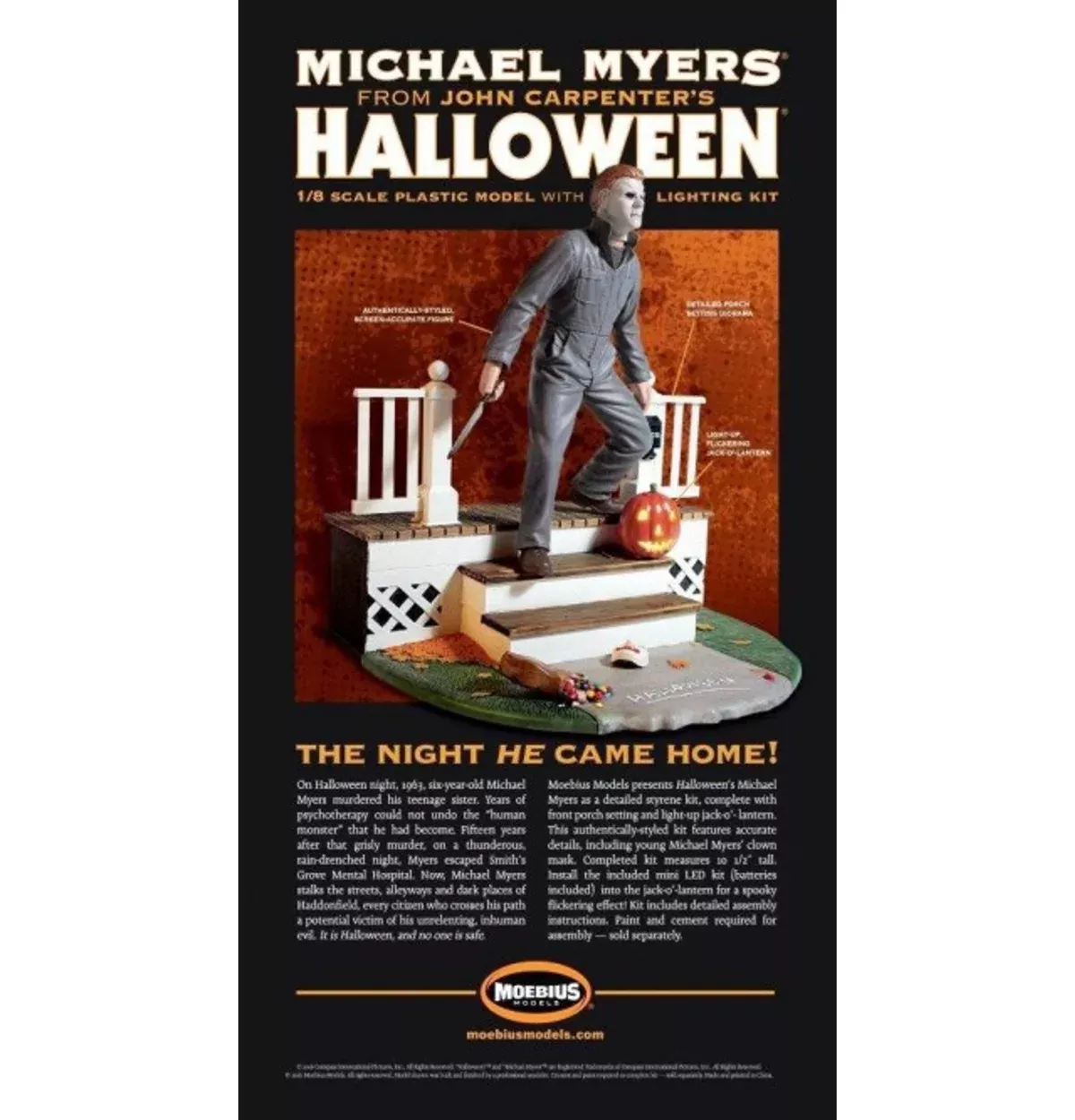 Moebius Models 970 1/8 Halloween Michael Myers Figure Model Kit