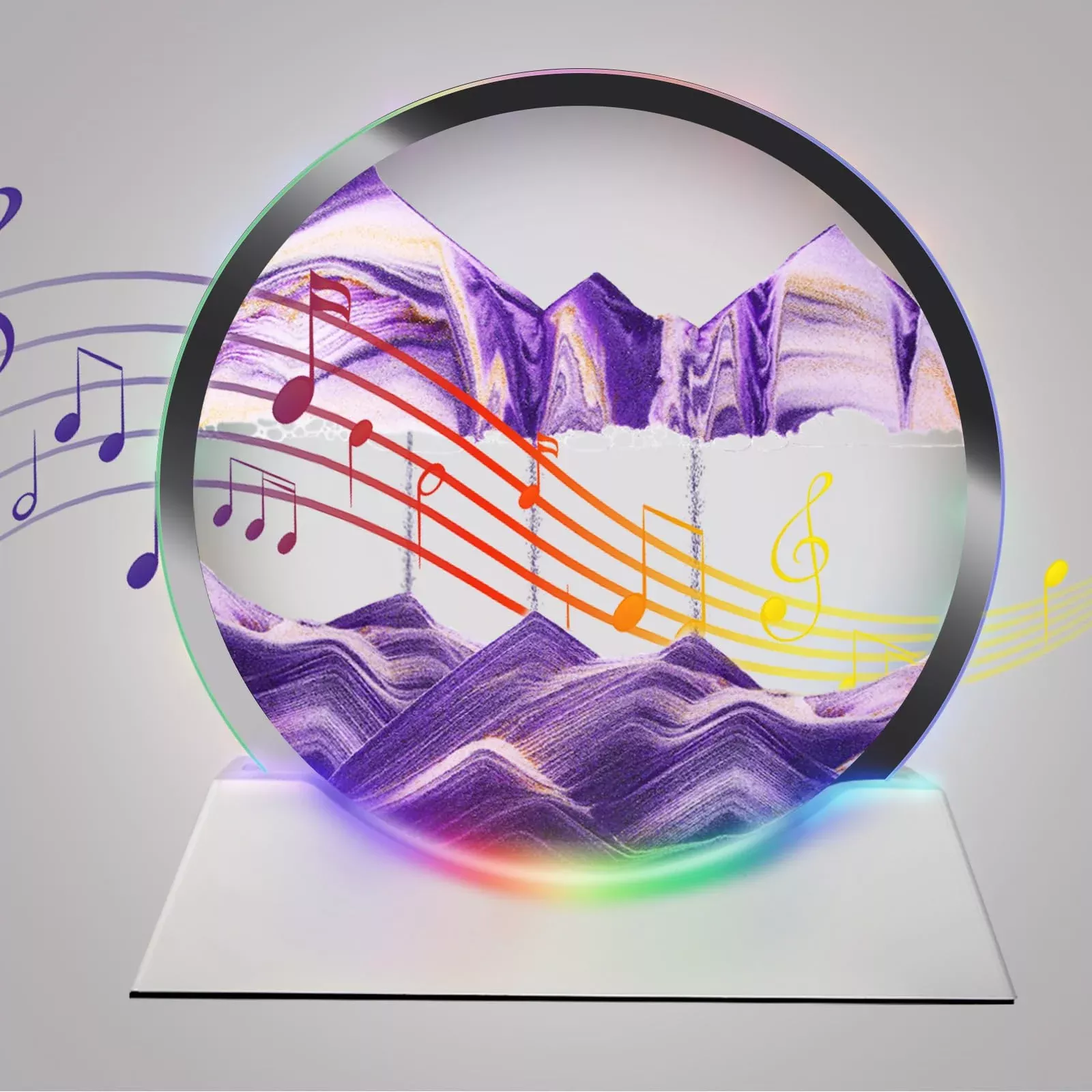 Mtadmai Moving Sand Art Liquid Motion Decor, Sand Art Bluetooth Speake