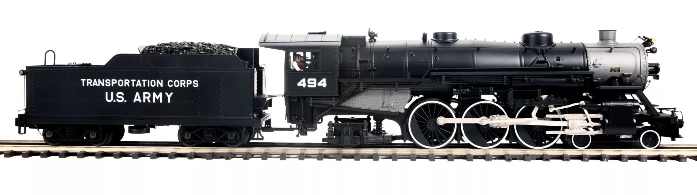 MTH Premier 20-3812-1 O Scale 4-6-2 Heavy Pacific US Army 494