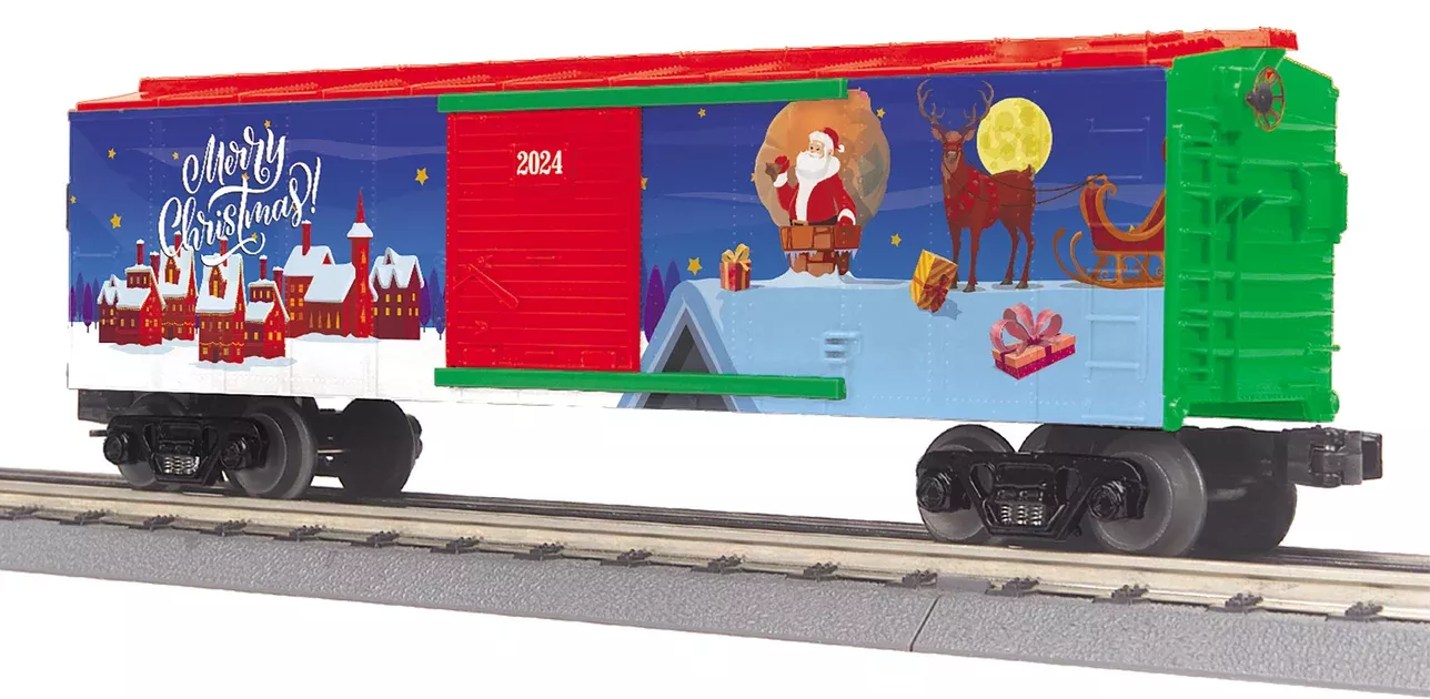 MTH RailKing 30-71192 O Gauge Boxcar Christmas Santa