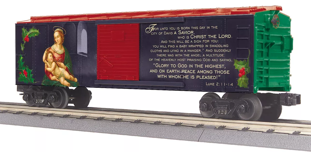 MTH RailKing 30-74889 O Gauge Boxcar Christmas 2017