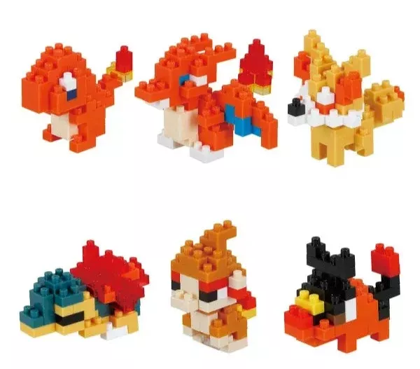 Nanoblock 22363 Pokemon Type Fire Set 1 Blind Box (6 Figures)