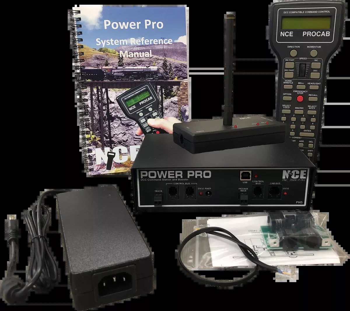 NCE 5240036 PH5-R Wireless Power Pro5 [5 Amp Booster & Command Station]