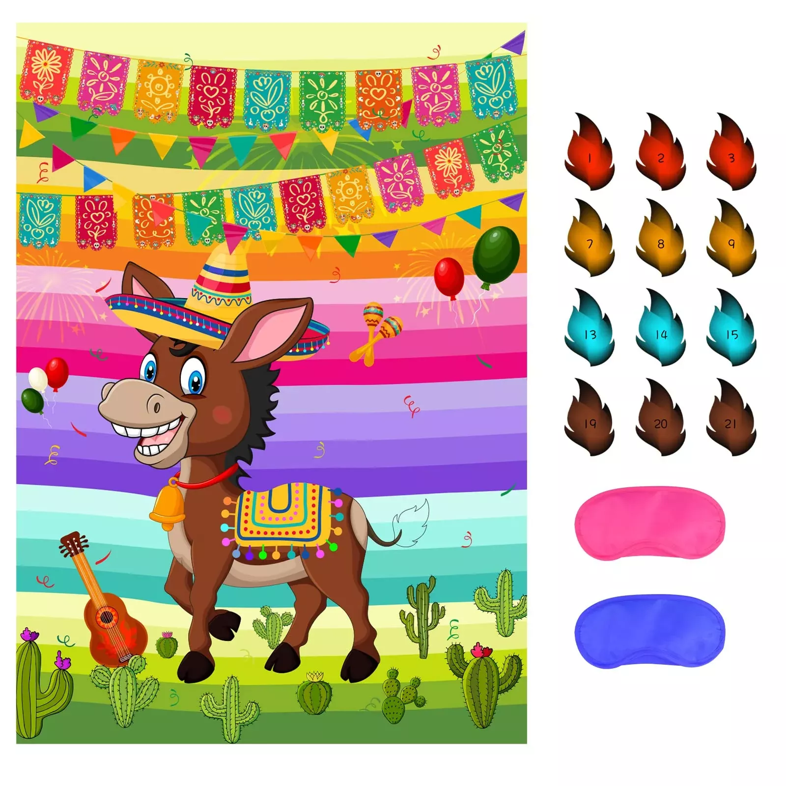 NEBURORA Donkey Party Game Kit for Cinco De Mayo, Medium Size