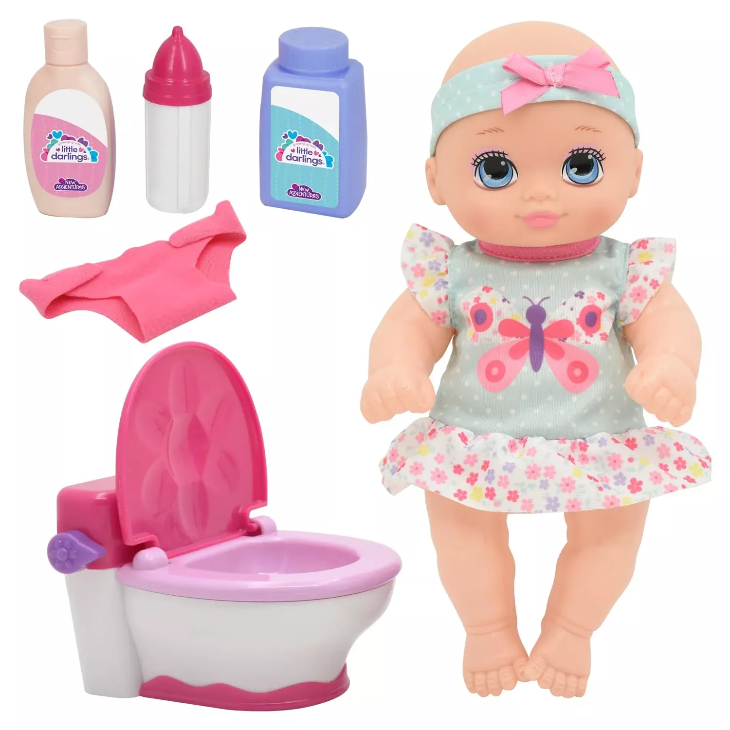 New Adventures 10" Baby Doll Potty Training Set Multicolor
