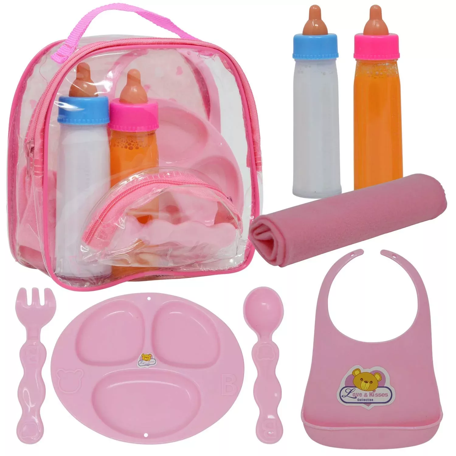 The New York Doll Collection Baby Doll Feeding Set Multicolor Pack of 8