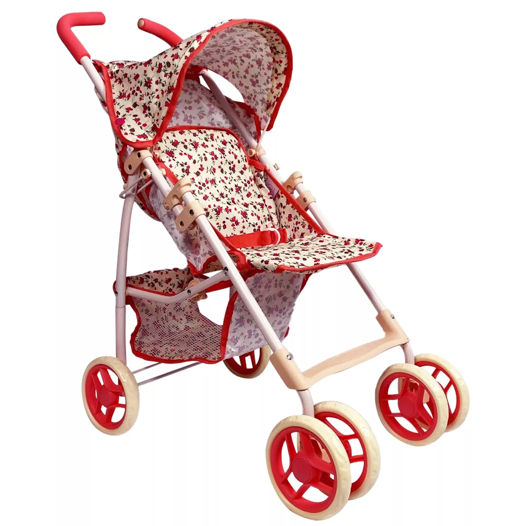 The New York Doll Collection Doll Stroller for 18" Dolls, Floral, 28"