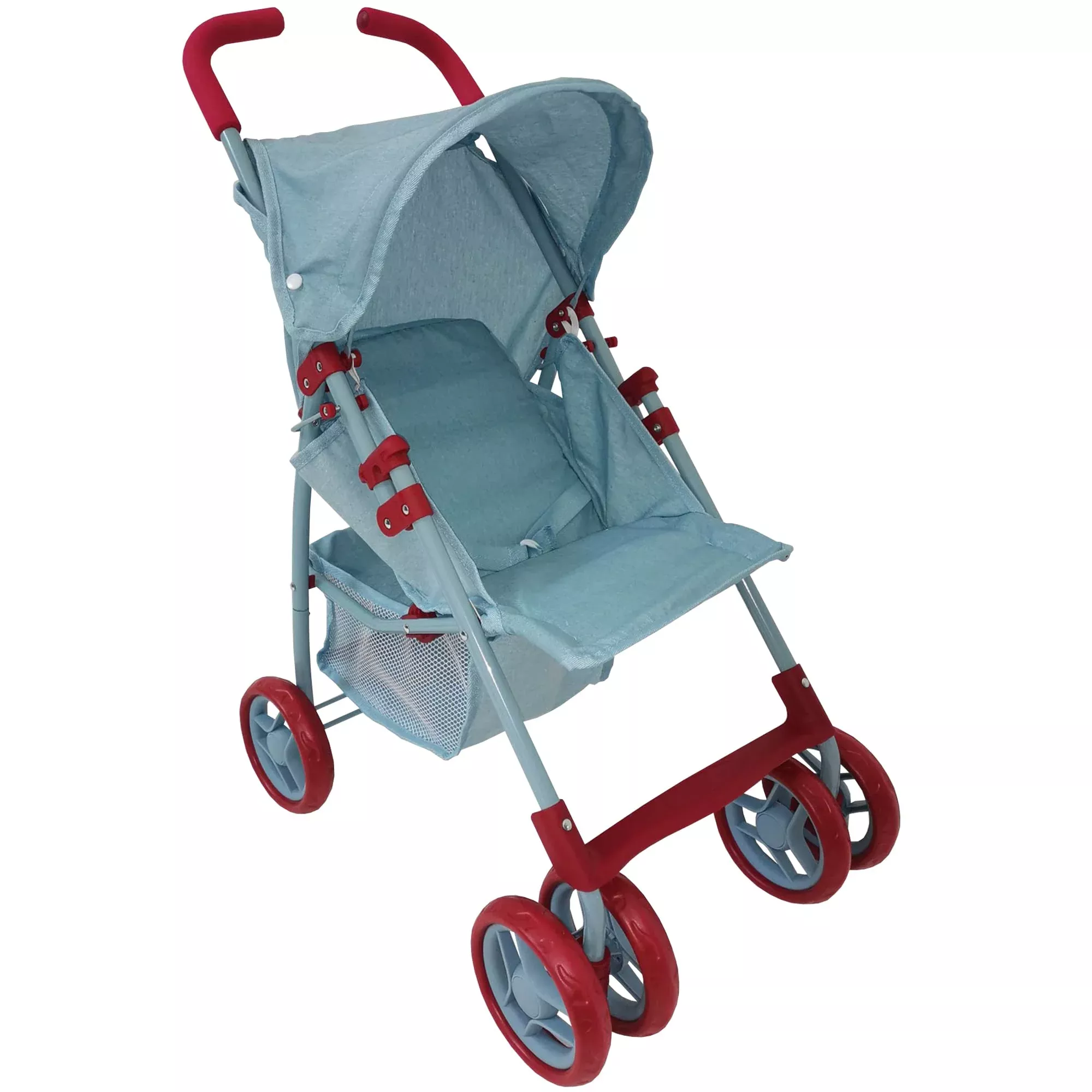 The New York Doll Collection Doll Stroller for 18" Dolls, Light Denim