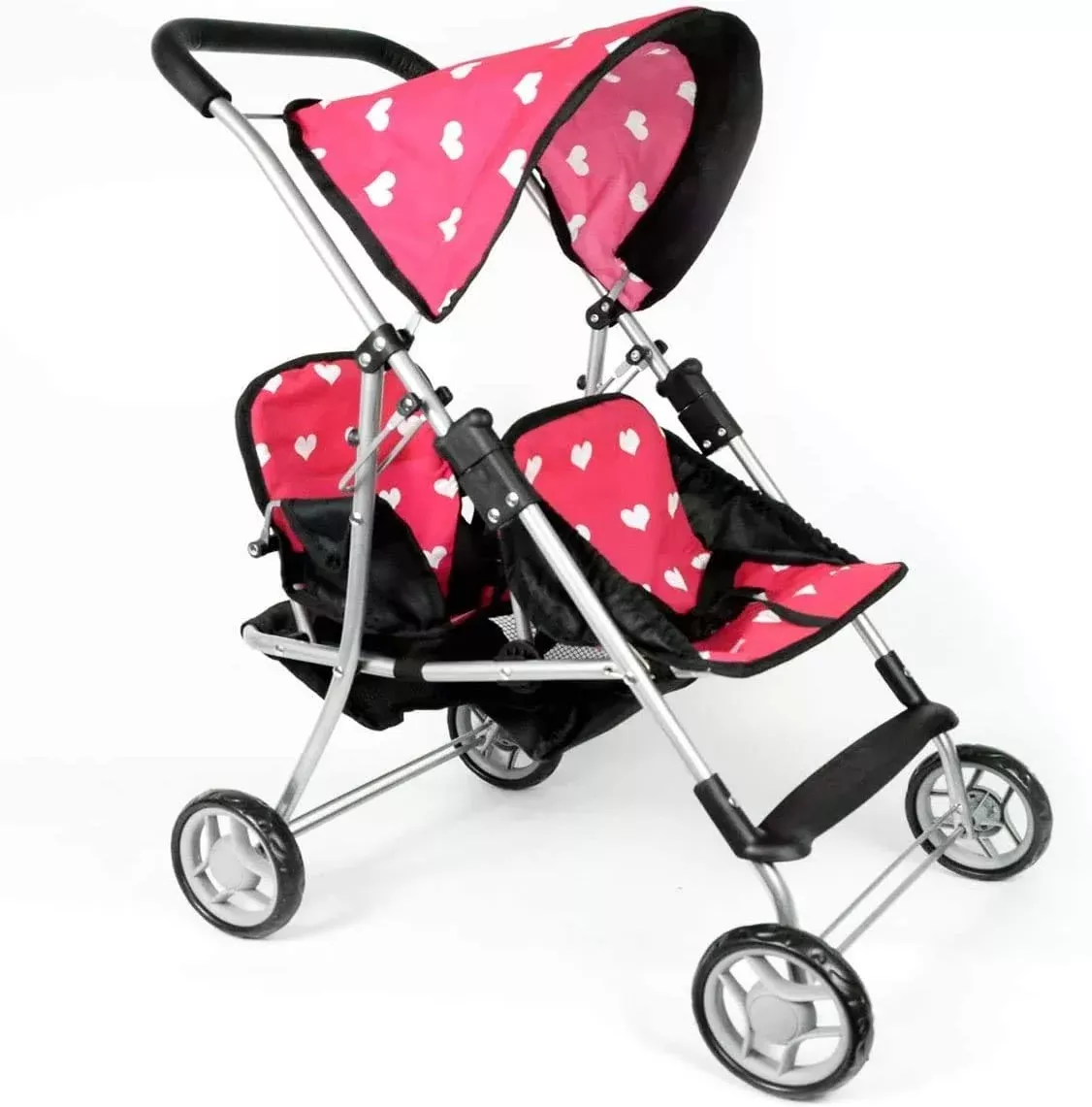 The New York Doll Collection Twin Stroller for 18" Dolls, Red