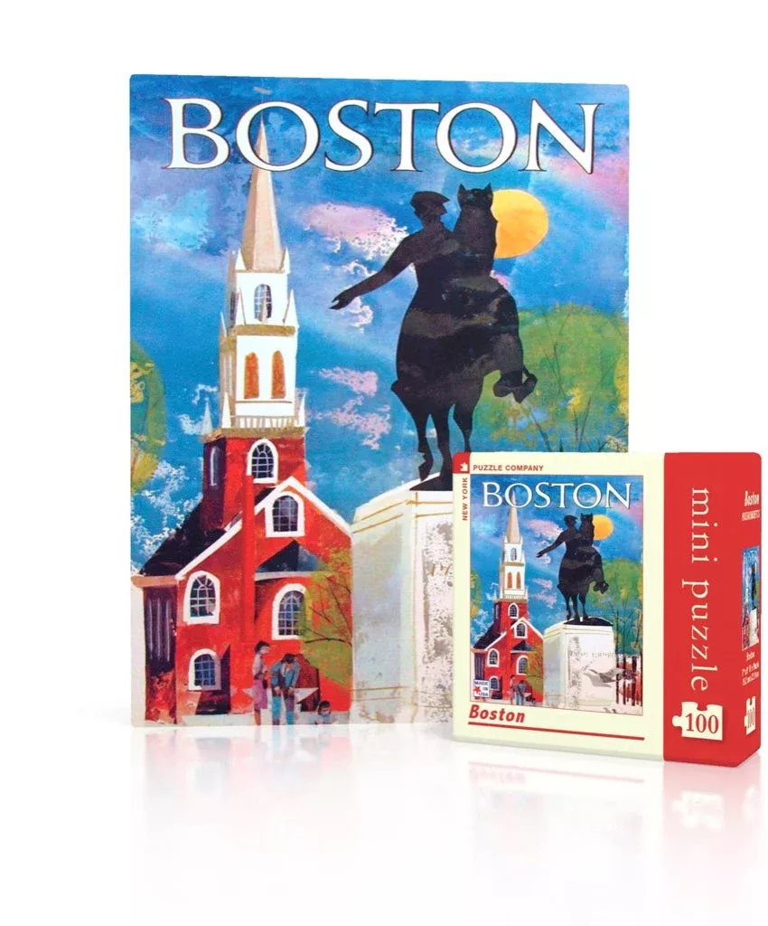 New York Puzzle Company Boston Mini, 100 Piece Jigsaw Puzzle