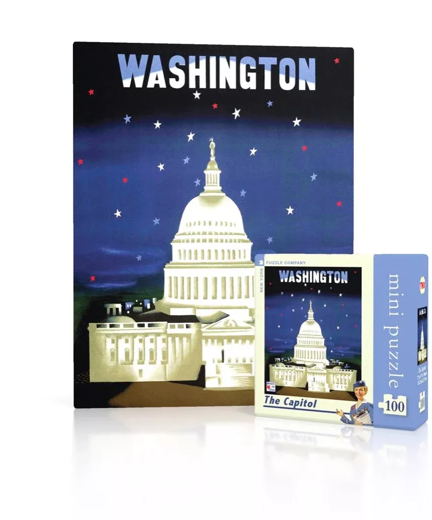 New York Puzzle Company The Capitol Mini, 100 Piece Jigsaw Puzzle