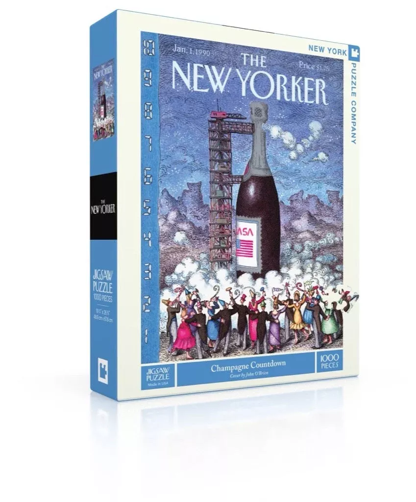 New York Puzzle Company Champagne Countdown, 1000 Piece Jigsaw Puzzle