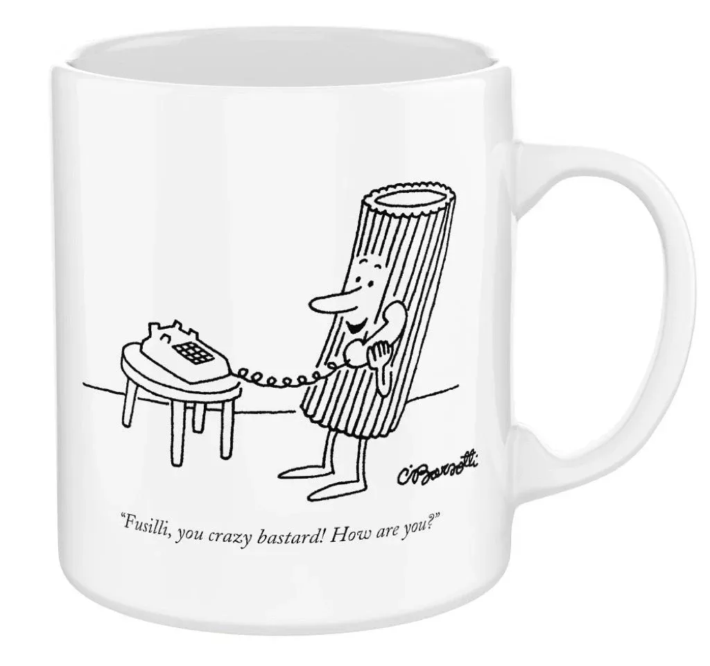 New York Puzzle Company Pasta Cartoons Mug